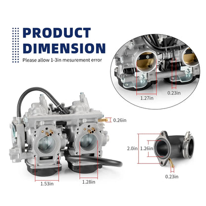 Carburetor w/ Intake Boot for Kawasaki KVF650 (2006–2013)