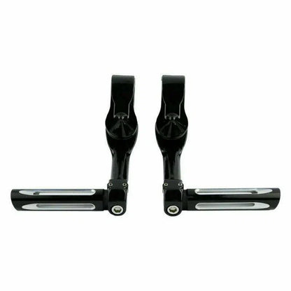 1 1/4" Black Foot Peg Mount Clamps for Harley