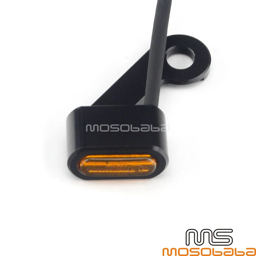E4 Amber Mini LED Turn Signal Lights for Harley-Davidson Dyna