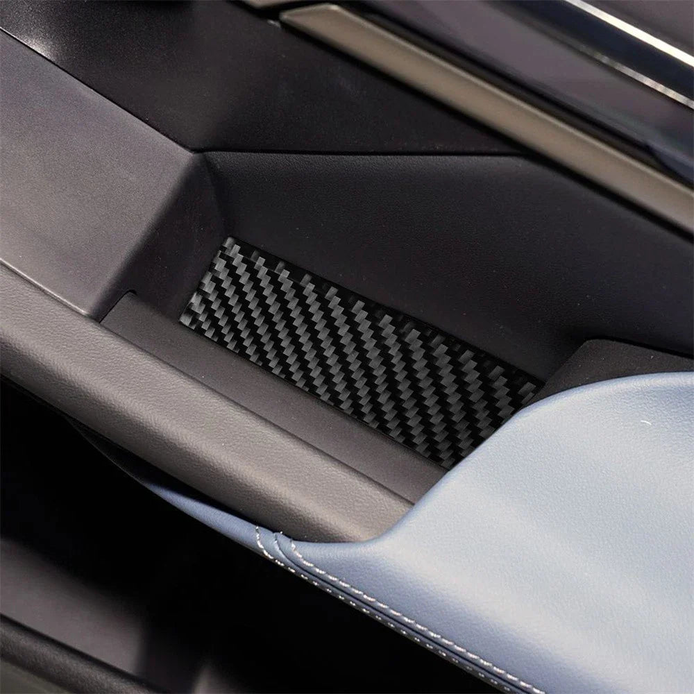 Carbon Fiber Door Storage Slot Mats Trim Cover for BMW 5 Series (2024)