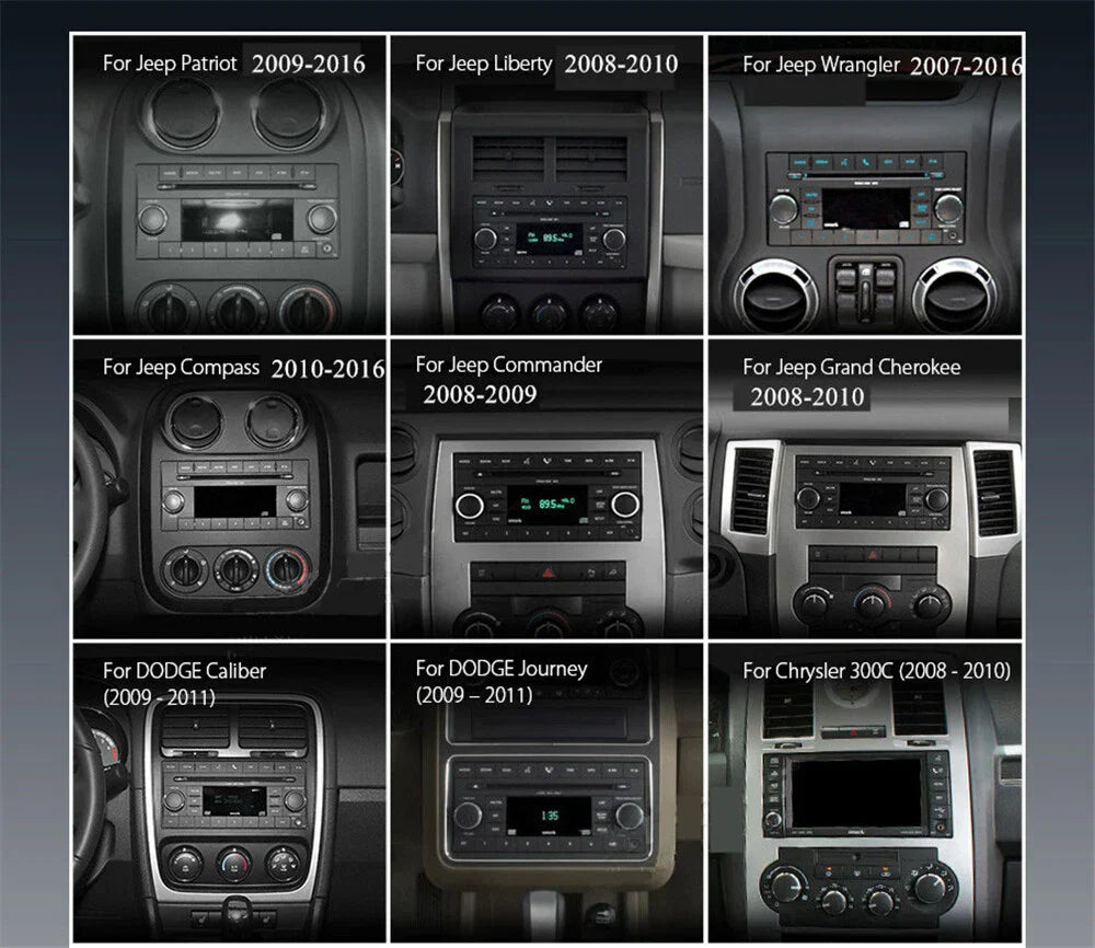 10.33'' Car Stereo Radio Head Unit for Jeep Wrangler, Dodge RAM, Charger