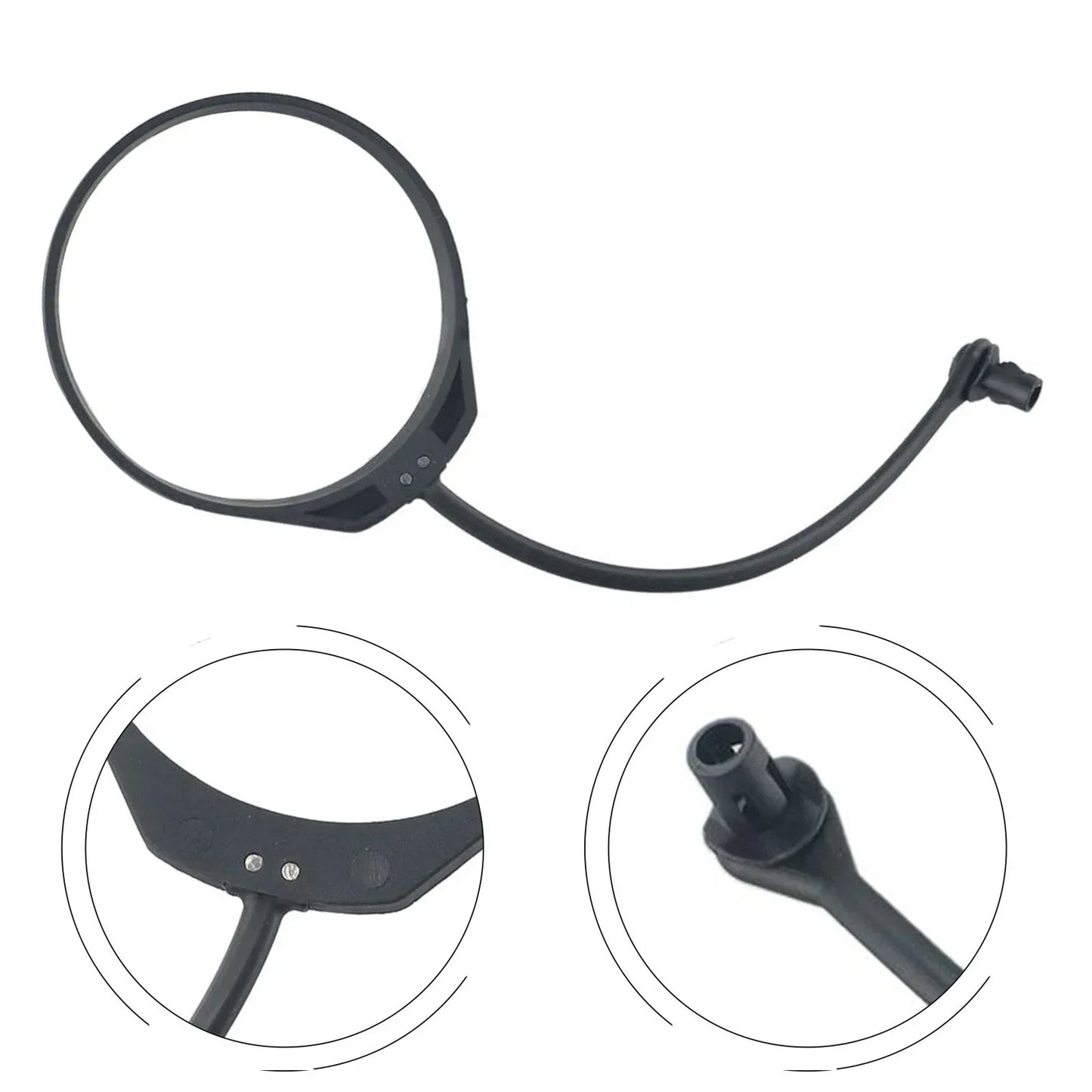 Inner Cap Cord Rope Cable Strap Tether Black Rubber for Car