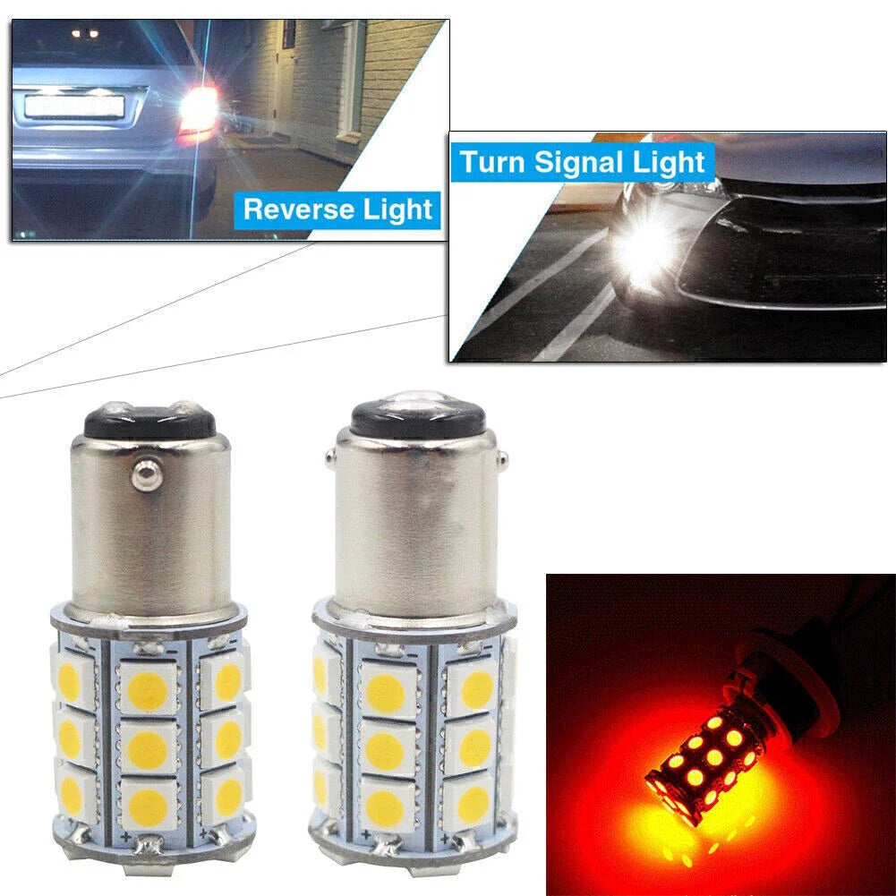 27 x SMD BA15D Red Bulbs for Cabin Marine Boat Interior Lights