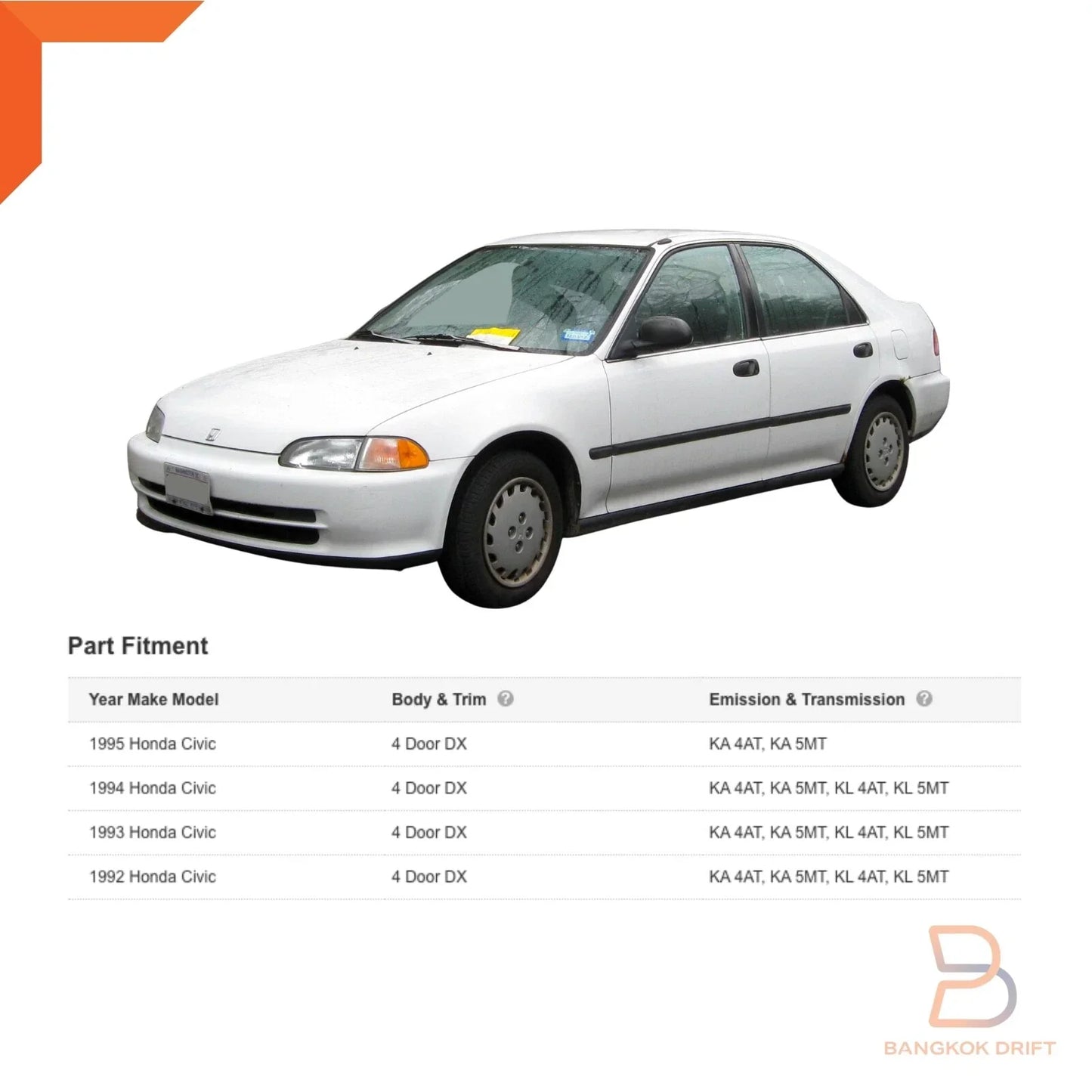 Chrome Outer Door Weatherstrip Seal for Honda Civic (1992-1995)