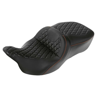 Black Driver Passenger Seat for Harley Touring Road Street Glide (2009-2023)