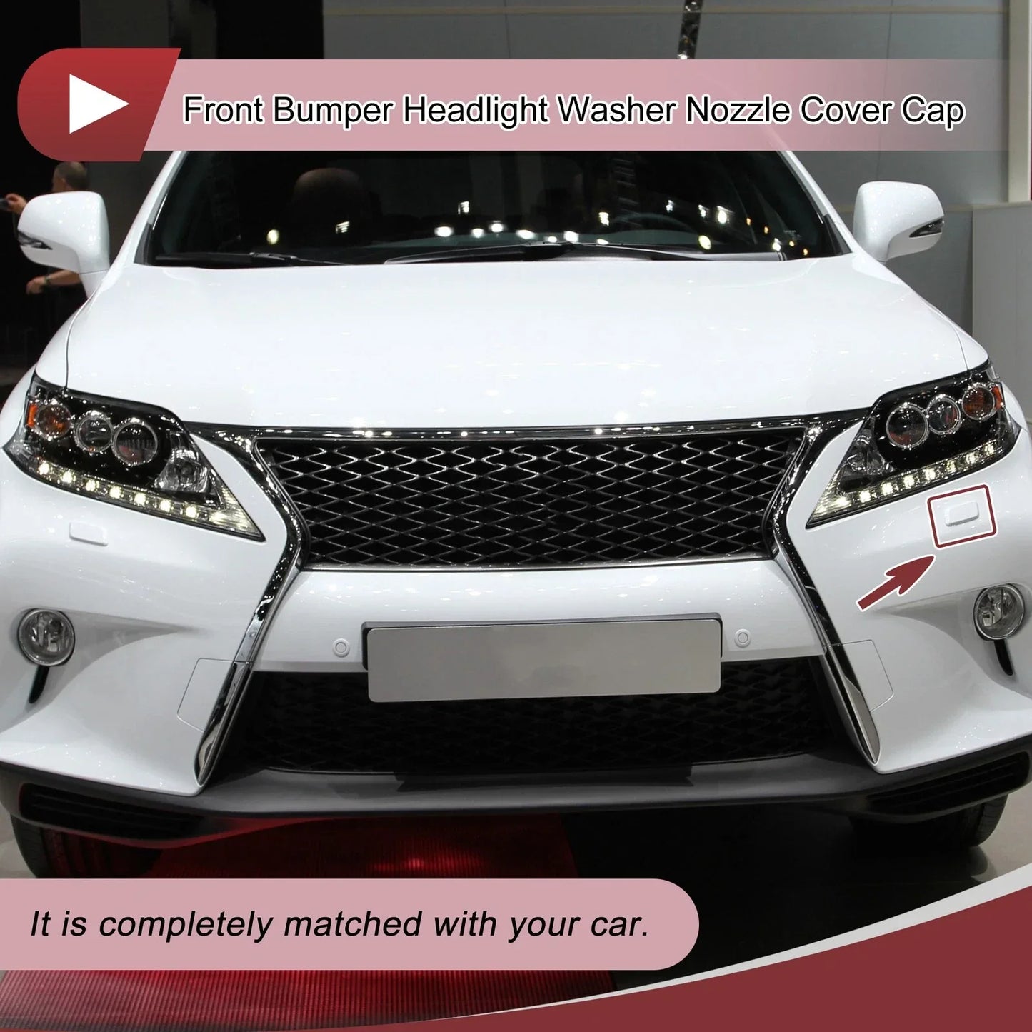 Front Left Washer Nozzle Cover for Lexus RX350 (2016-2019) - White 1 x Cap