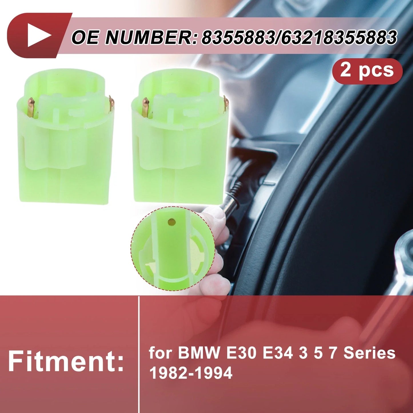 2x Taillight Tail Lamp Socket for BMW E30/E34 3/5/7 Series (1982-1994)