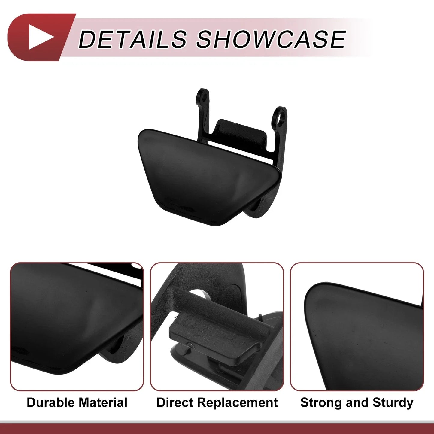 Bumper Headlight Washer Nozzle Cover Cap for BMW 528i (2012-2013) Black