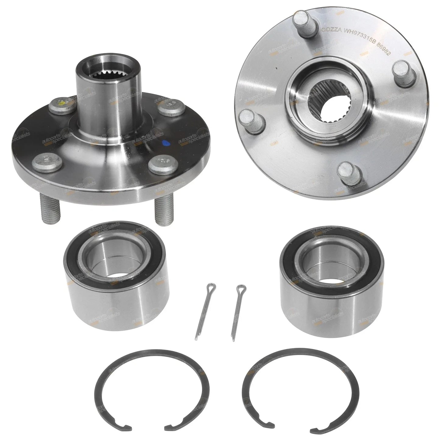 2 x Front Wheel Bearing Hub Kits for Toyota Corolla (2001–2007)