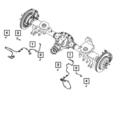 Rear Wheel Speed Sensors for 2020-2025 Jeep Gladiator