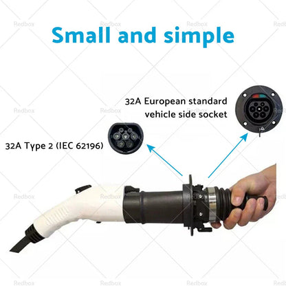 32A J1772 Type 1 to Type 2 EV Adapter for Audi A3 (2013-2020)
