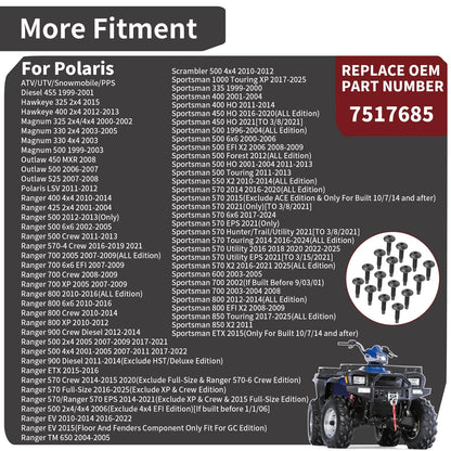 16Pcs Body Rack Bolts for Polaris Outlaw 450 500 525 Xpedition (2005–2014)