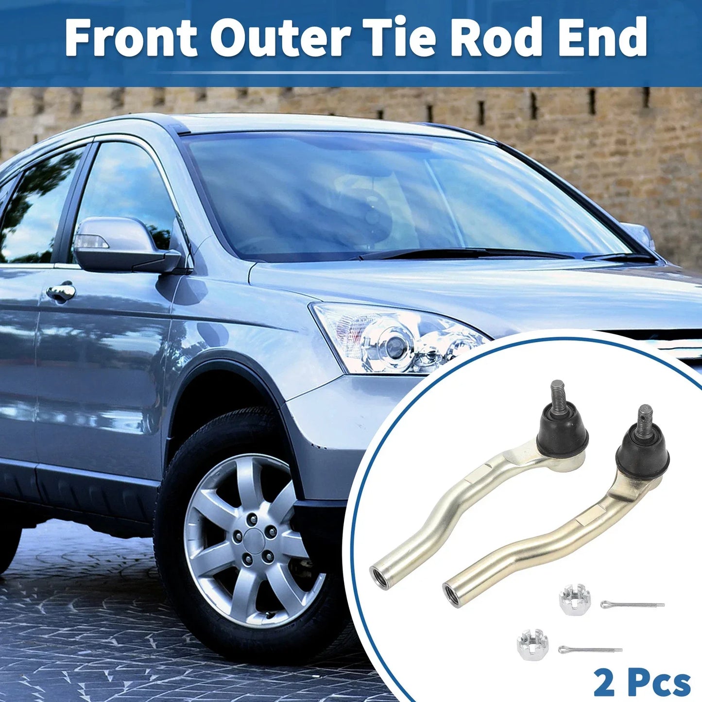 2 x Front Outer Tie Rod Ends for Honda Fit (2015-2020)