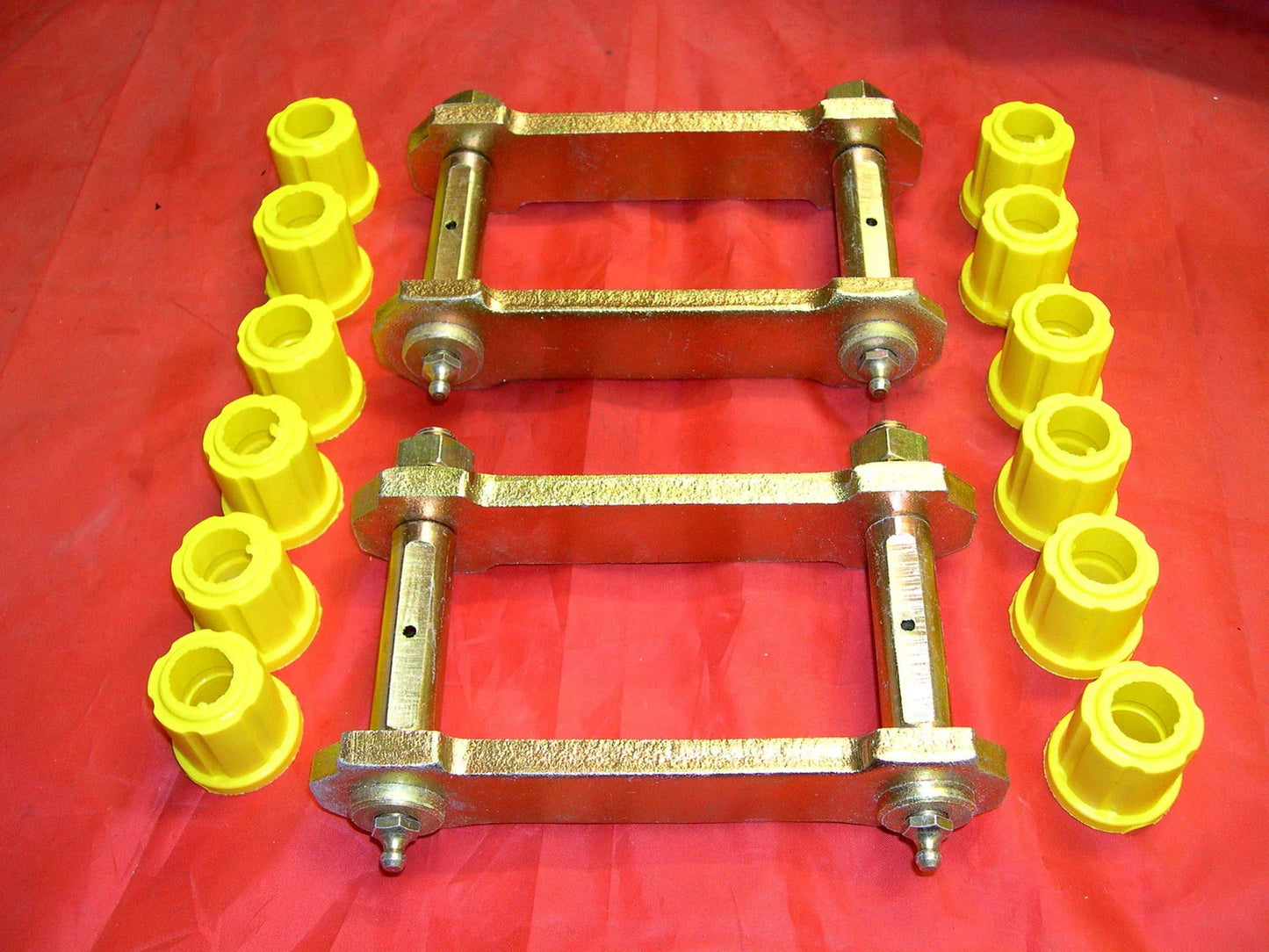 Rear Greasable Extended Shackles & Poly Bushes for Hilux 2WD (1997-2005)