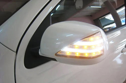 Black LED Mirror Covers for Mitsubishi L200 Triton Pajero Sport (2008-2023)