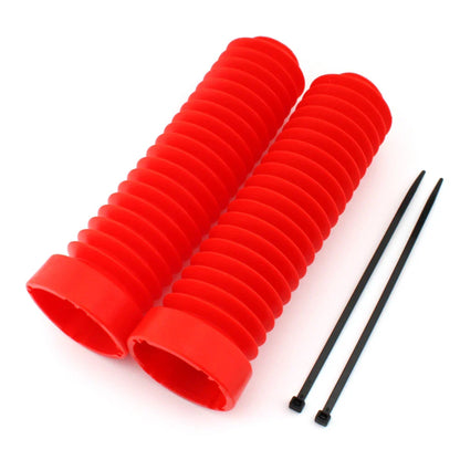 Red Plastic Front Fork Shock Boots for Honda ATC 250R (1983-1986)
