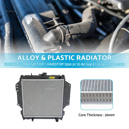Radiator for Suzuki Sierra SJ50 SJ51 SJ70 SJ80 SJ413 1.3L 84-98