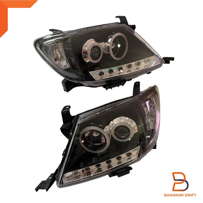 Eagle Eyes LED Projector Headlight Black Housing for Toyota Hilux MK6 (05-11)
