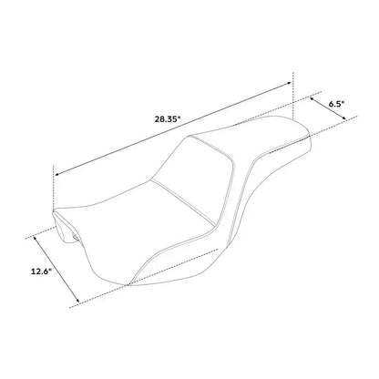 Driver Passenger Seat for Harley Dyna Fat Bob FXDF Street Bob FXDB (2006-2017)