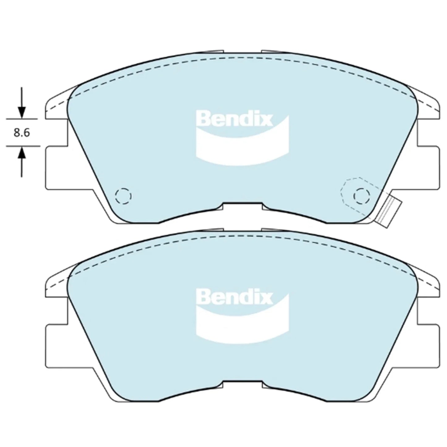 Front Disc Brake Pads Set GCT for L300 Express Starwagon (1986-1994)