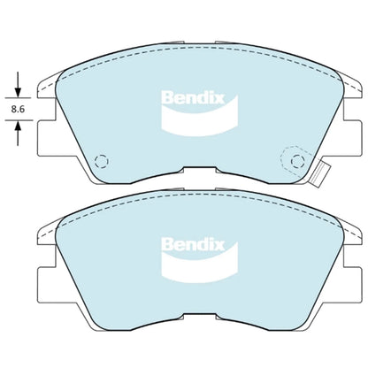Front Disc Brake Pads Set GCT for L300 Express Starwagon (1986-1994)