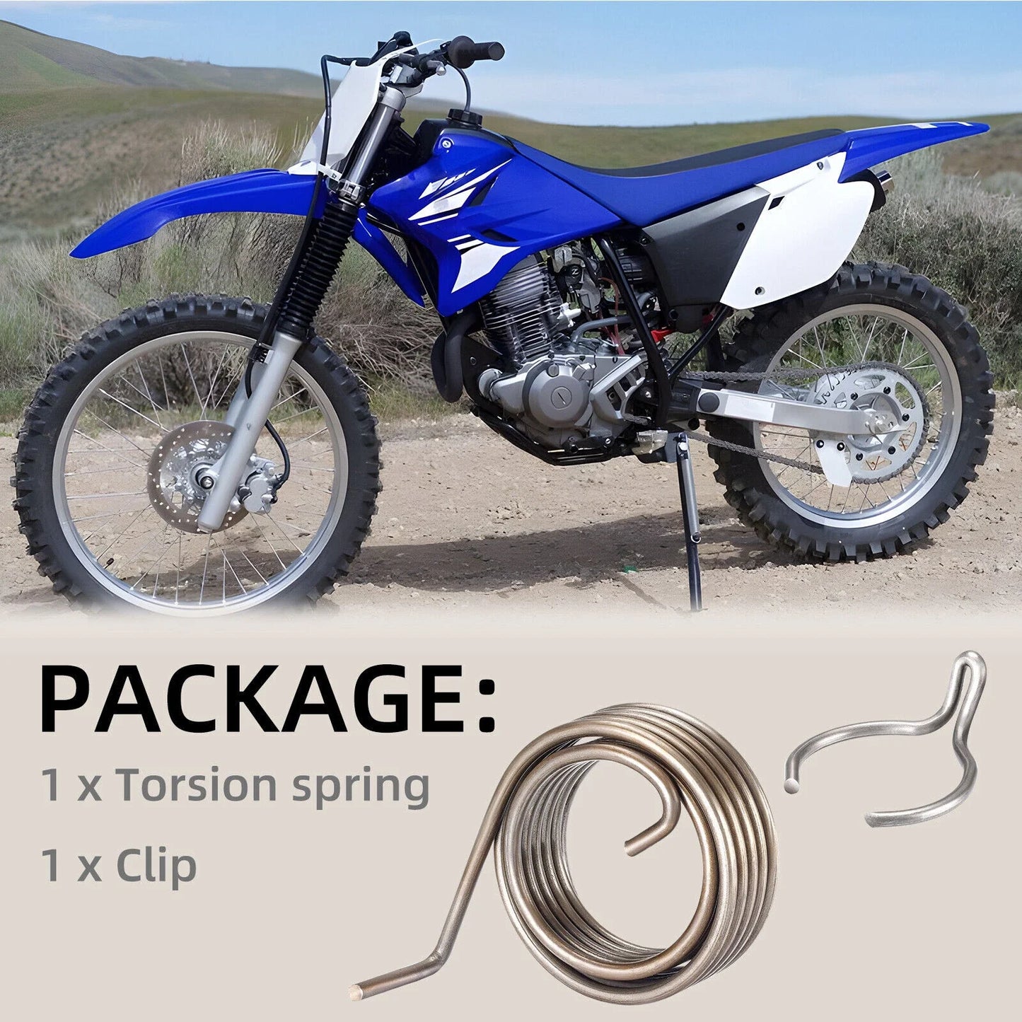 Kick Starter Return Spring & Clip for Yamaha Blaster 200 YFS200 (1988-2006)