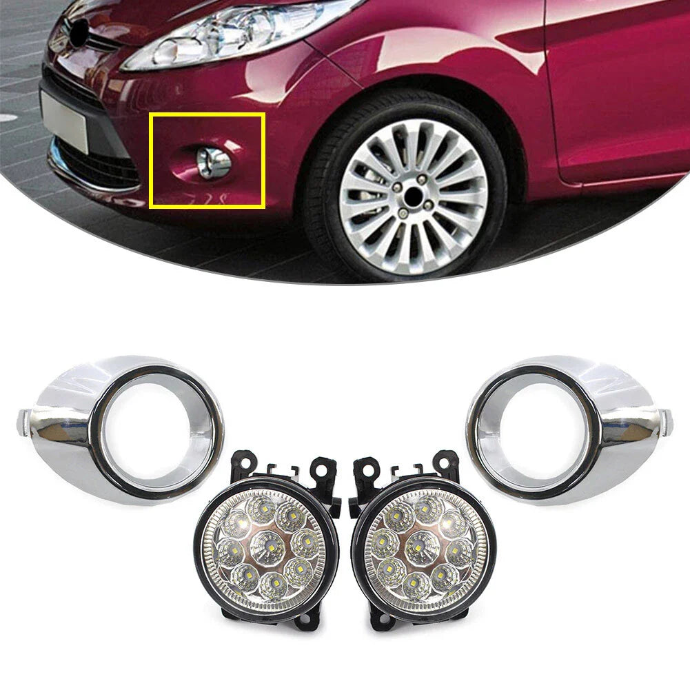 Fog Light Kit & Frame Cover for Ford Fiesta (2008-2012)