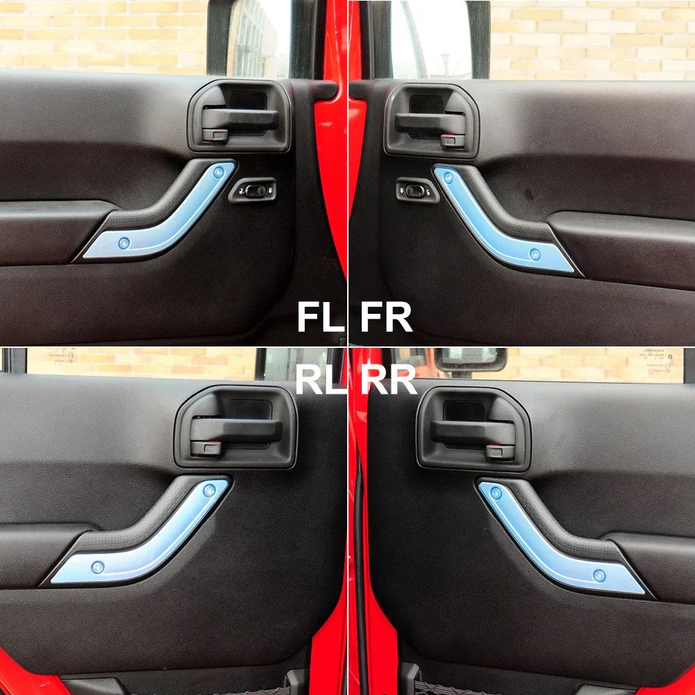 4 x Inner Door Handle Bowl Cover Trim for Jeep Wrangler (2011-2017)