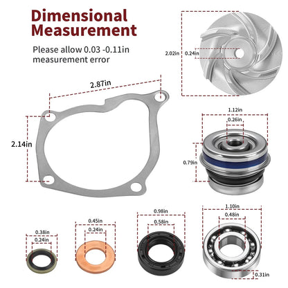 Water Pump Impeller Seal Gasket Bearing for Polaris Ranger 500 (1999–2013)