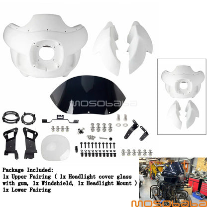 White Front Upper & Lower Fairing Kits for Harley Street Bob 114 (2021-23)