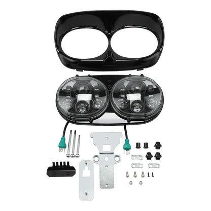 5 3/4" Dual LED Front Headlight for Harley Road Glide (1998-2013)