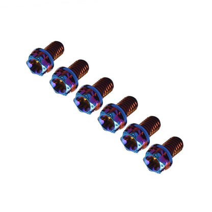 6pcs M6x30mm Titanium Torx Head Flange Screws for Bike Bicycle Motorcycle