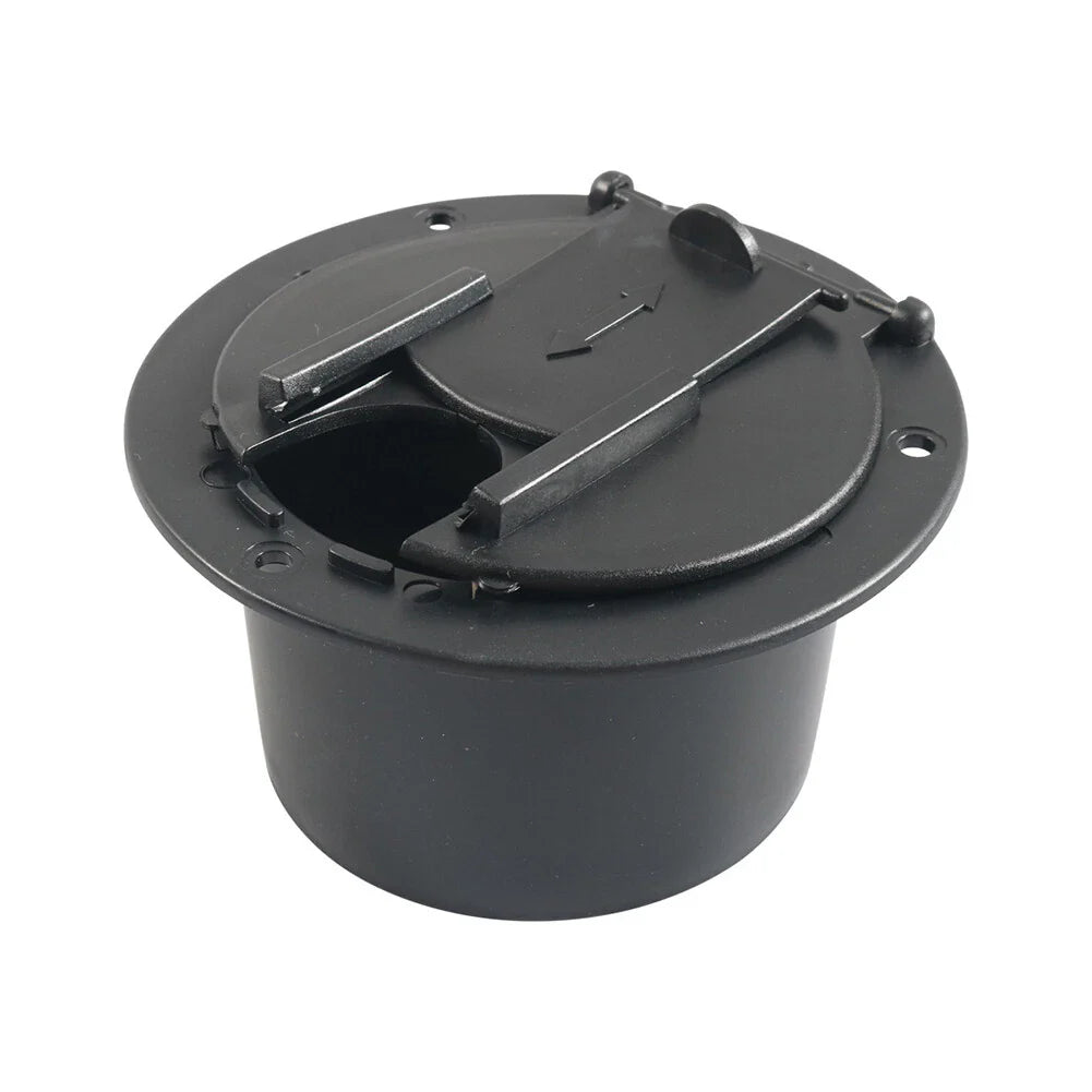 Round Electric Power Cord Cable Hatch Cover for RV Camper Trailer (N/A)