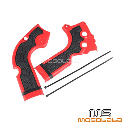 X-Grip Frame Guards Protectors for Honda CRF250R CRF450R (2013-2016) Red Pair
