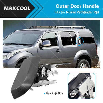 Black Rear LH Outer Door Handle for Nissan Pathfinder (2005-2013)