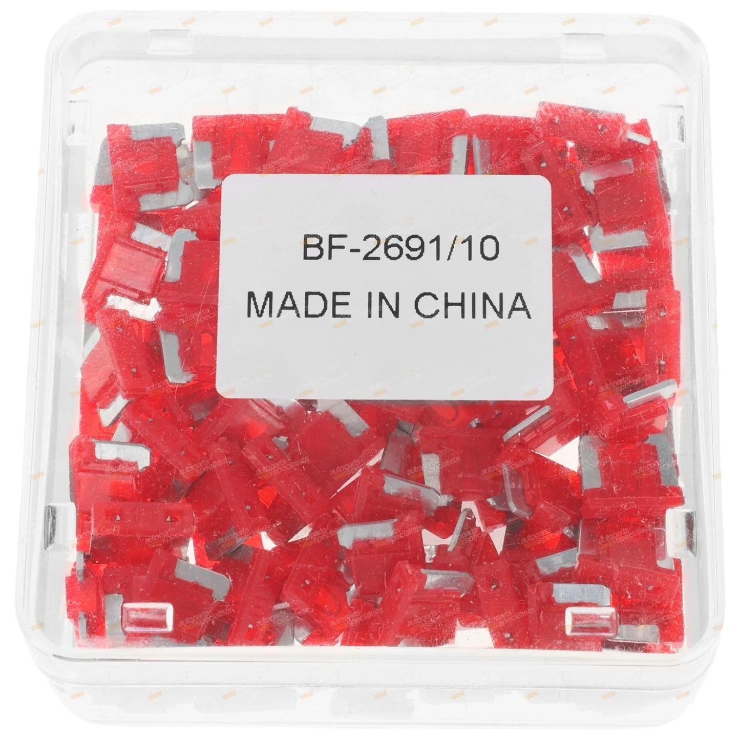 100 x Low Profile Mini Blade Fuses - 10 Amp Red