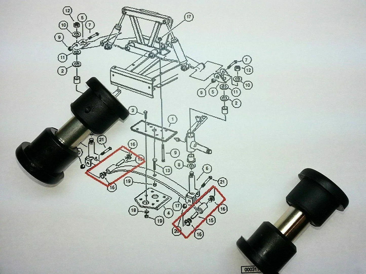 Front And Rear Leaf Spring Bushing Kit for Club Car DS (1981–2026)
