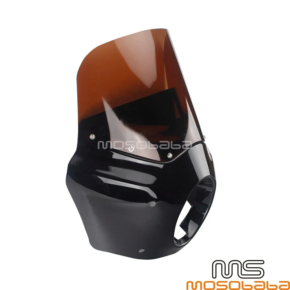 Front Headlight Fairing + Smoke Windscreen for Harley Dyna Street Bob (2006-2023)