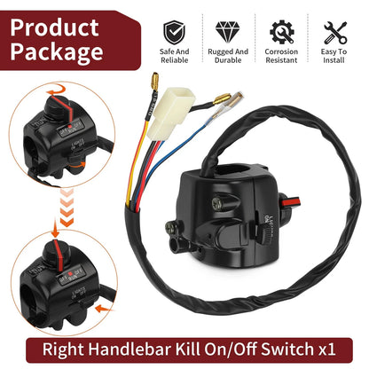 Right side handlebar switch on/off for Yamaha RD400 (1976–1979)