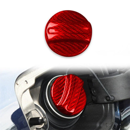Real Carbon Fiber Gas Fuel Cap Cover Red x1 for BMW 5 Series M5 (2011-2020)