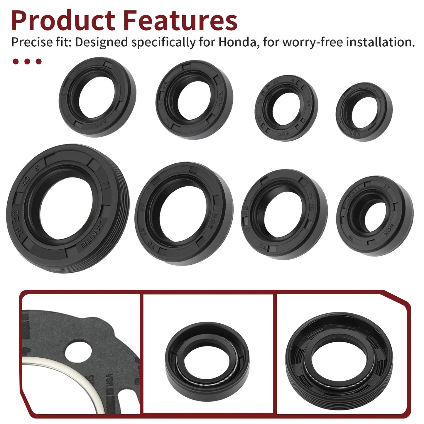 Engine Top & Bottom End Gasket & Oil Seal Kit for Honda CR80R (1986–1991)