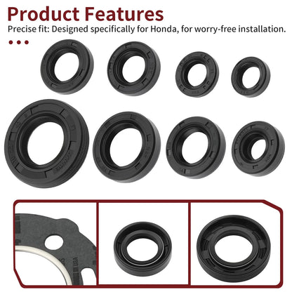 Engine Top & Bottom End Gasket & Oil Seal Kit for Honda CR80R (1986–1991)