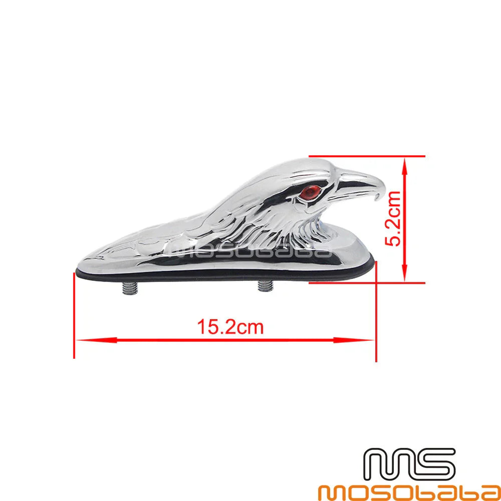 Motorcycle Front Fender Eagle Head Ornament for Harley, Suzuki, Kawasaki