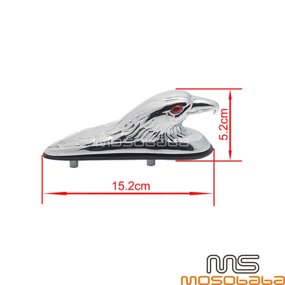 Motorcycle Front Fender Eagle Head Ornament for Harley, Suzuki, Kawasaki