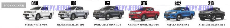3" Slim Matte Black Fender Flares for Toyota Hilux Revo (2015-2018)