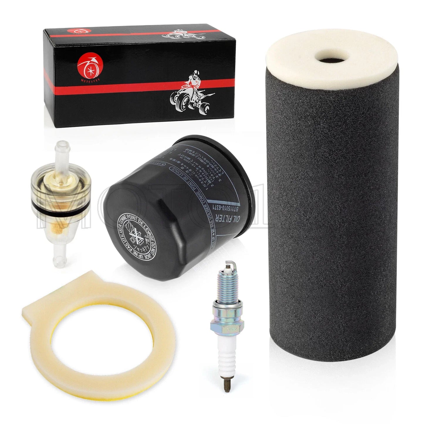 Air Filter Foam & Oil Filter Spark Plug for Yamaha Grizzly YFM660 (2002–2008)