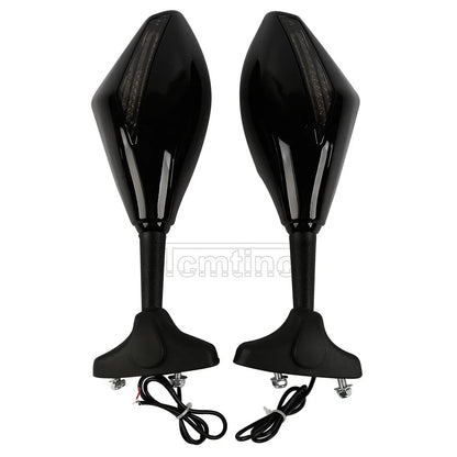 LED Turn Signal Rear View Side Mirrors for Yamaha YZF R6 (1999-2012) R6S (2006-2009)
