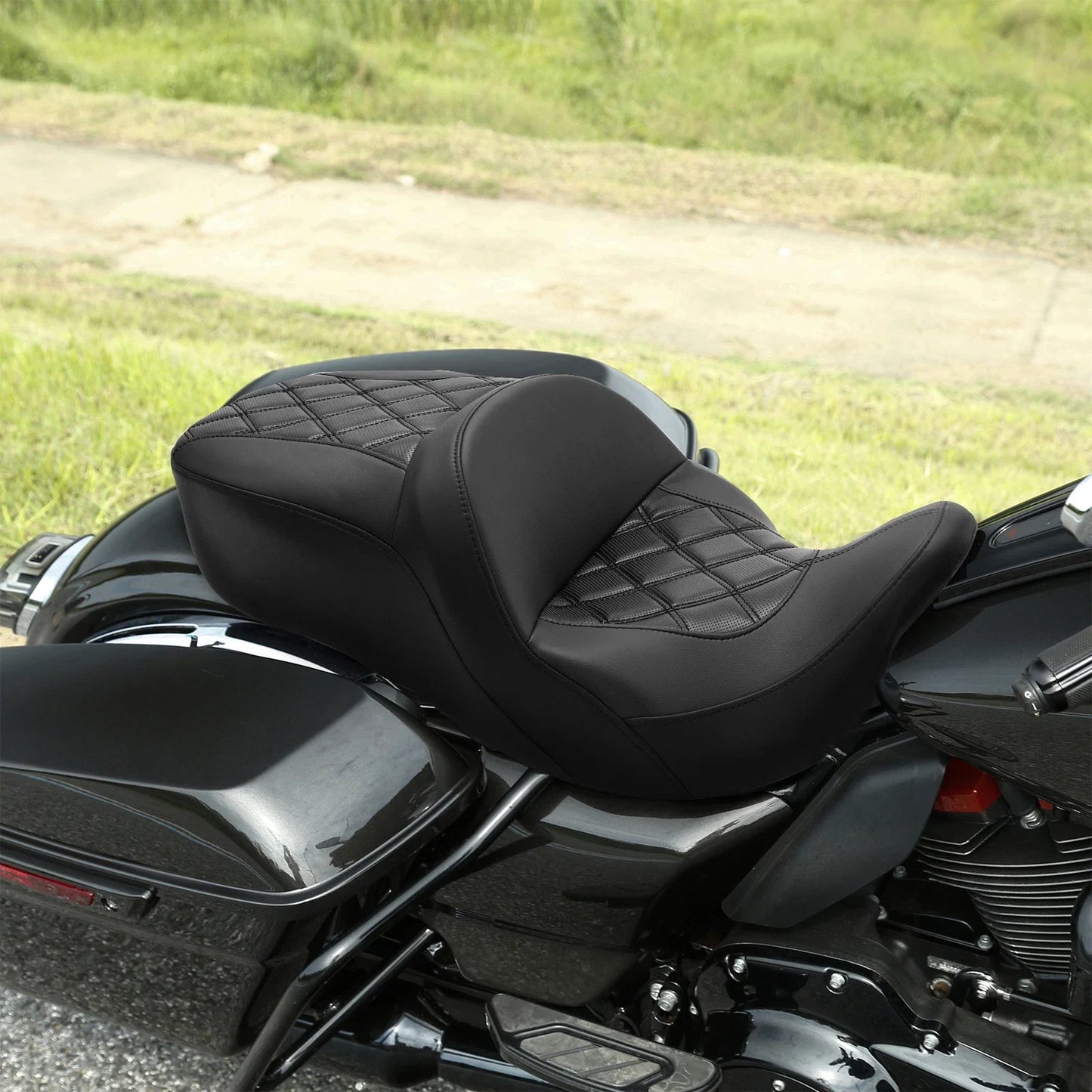 Driver Passenger Gel Seat for Harley Touring Street Road Glide (2009-2023)