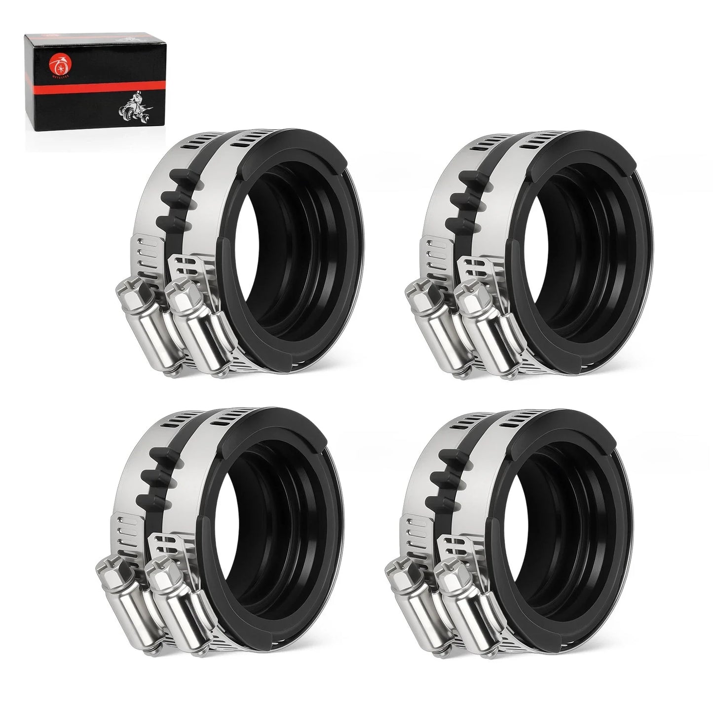 4Pcs Carburetor intake Manifold Pipe for Honda Interceptor 750 VFR750F (1990–1993)