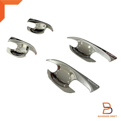 Chrome 4 Door Handle Cover Insert Trim for Nissan Navara NP300 (2015-2019)